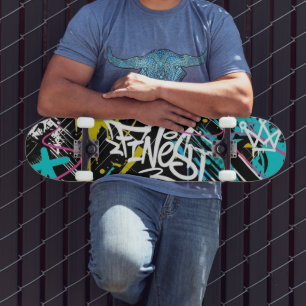 Städtische Graffiti-Strassenkunst Individuelle Thr Skateboard