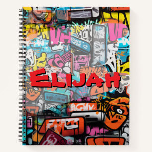 Städtische Graffiti-Wand Notizbuch