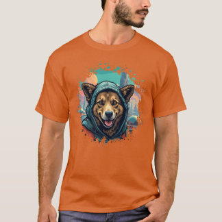 Städtische Hundeschenfamilie T-Shirt