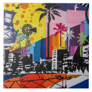 Städtische Kunst 18. Fliese