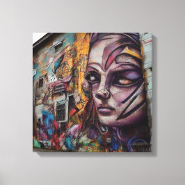 Städtische Kunst im Stich gelassen Gebäude Leinwanddruck