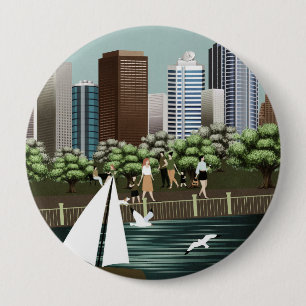 Städtische Landschaft Button