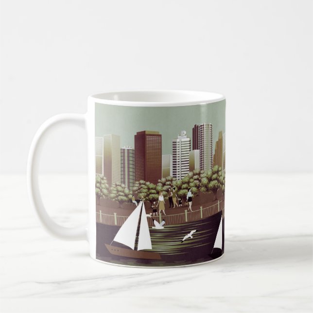 Städtische Landschaft Kaffee Tasse (Links)