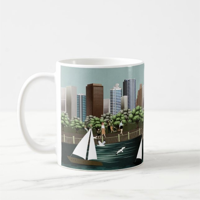 Städtische Landschaft Kaffeetasse (Links)