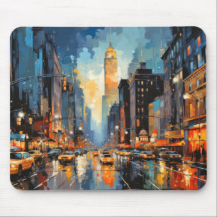 Städtische Landschaft Konzept Abstrakte farbenfroh Mousepad