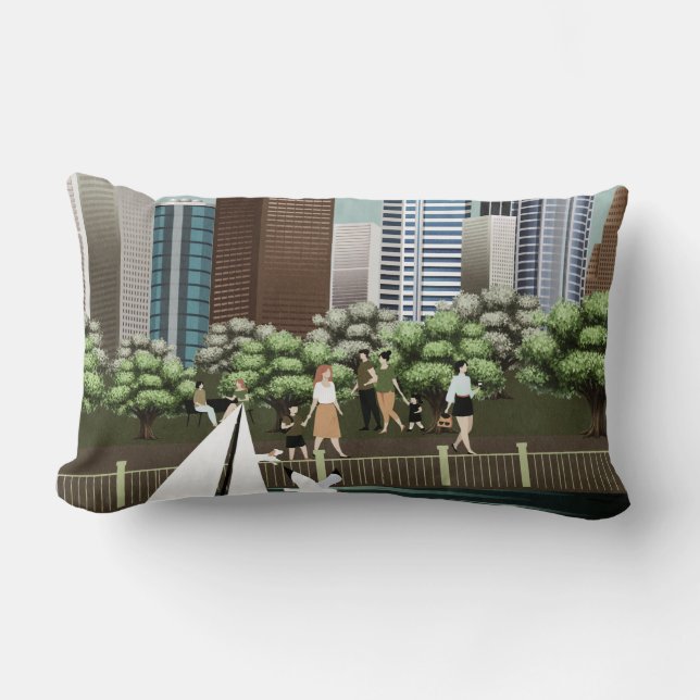 Städtische Landschaft Lendenkissen (Vorderseite)