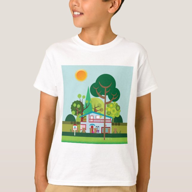 Städtische Landschaft T-Shirt (Vorderseite)
