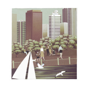 Städtische Landschaftsnotepad Notizblock