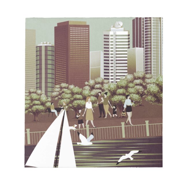 Städtische Landschaftsnotepad Notizblock (Vorderseite)