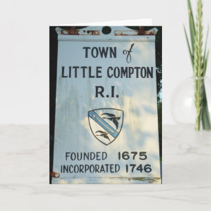 Städtische Little Compton, RI - Gründungszeichen 1 Karte