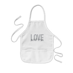 Städtische, moderne, einfache, coole Design-Liebe  Kinderschürze