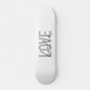 Städtische, moderne, einfache, coole Design-Liebe Skateboard