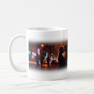 Städtische Nachtromanze und Straßentanz-Tasse Kaffeetasse