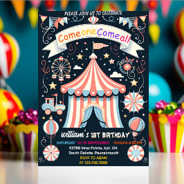 Städtische niedliche Kids Karneval Circus Show 1. Einladung