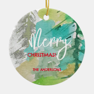 Städtische Pastel Moderner Weihnachtsbaum Wasserfa Keramik Ornament
