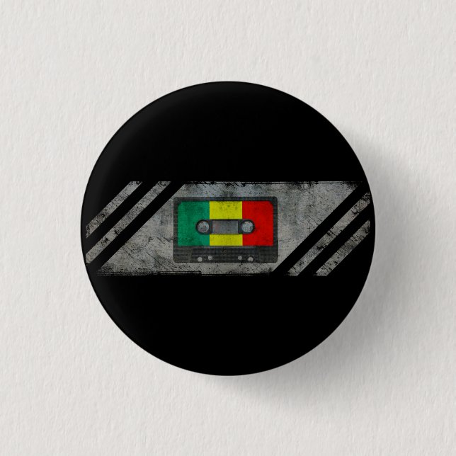 Städtische Reggaekassette Button (Vorderseite)