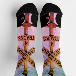Städtische rustikale Stadtlandschaft Wartende Kräh Socken