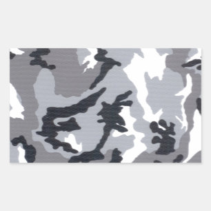Städtische/Schnee-Camouflage Rechteckiger Aufkleber