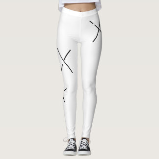 Städtische Schwarz-Weiß-Minimal-Kreativ-X-Kunst Leggings