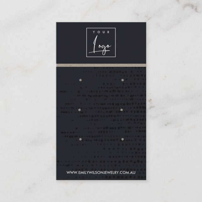 STÄDTISCHE SCHWARZE KRAFT DOTS 3 STUDIERENDE EARRI VISITENKARTE (Vorderseite)
