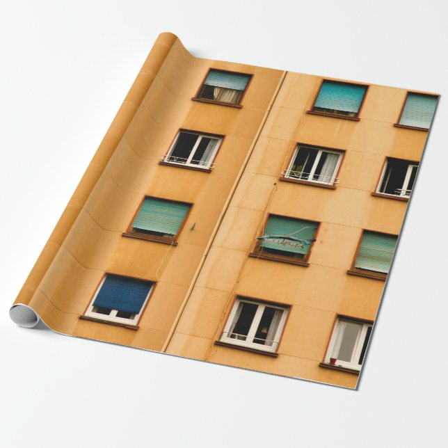 Städtische Sicht auf die Stadt Bilbaoapartment, ar Geschenkpapier (Ungerollt)