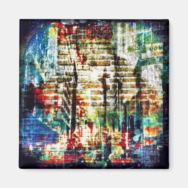 Städtische Silhouette Magnet (Vorne)