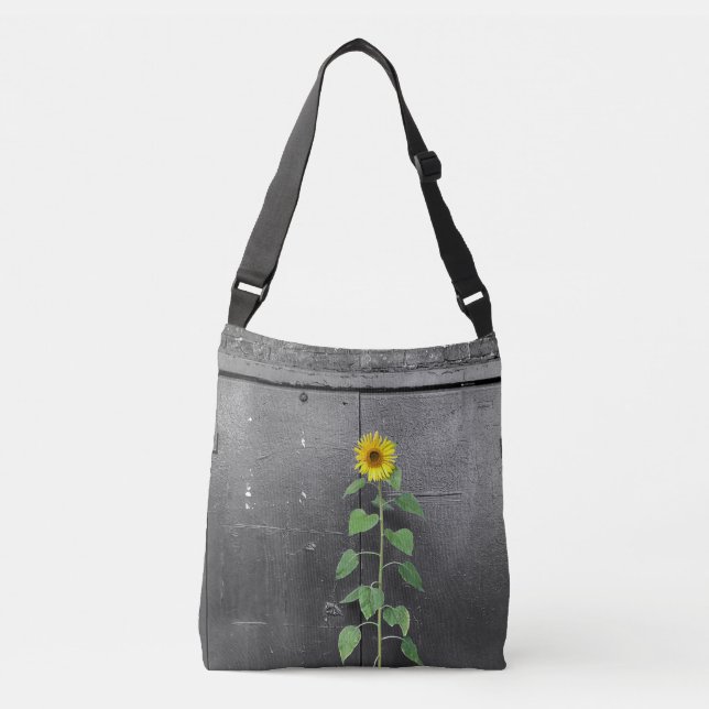 Städtische Sonnenblume Tragetaschen Mit Langen Trägern (Vorderseite)