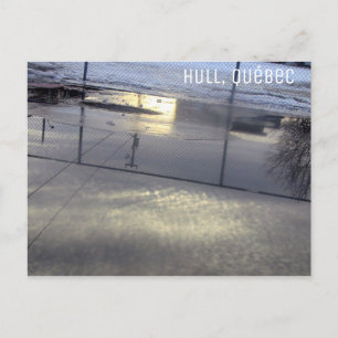 Städtische Spiegelungen Hull Quebec Kanada Zaun Wo Postkarte