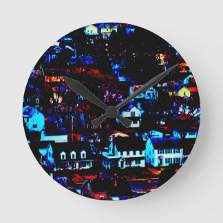 Städtische Stadt Runde Wanduhr