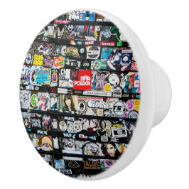 Städtische Stickermauer Keramikknauf