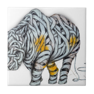 Städtische Straßen-Kunst: Band-Nashorn Fliese