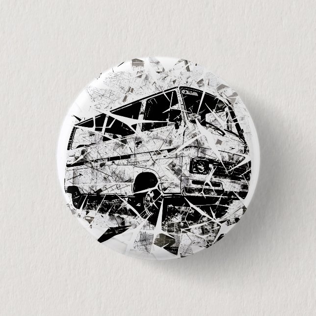 Städtische Straßenkunst Abstrakter zerbrochener Vi Button (Vorderseite)