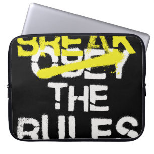Städtische Straßenkunst bricht die Regeln Schablon Laptopschutzhülle