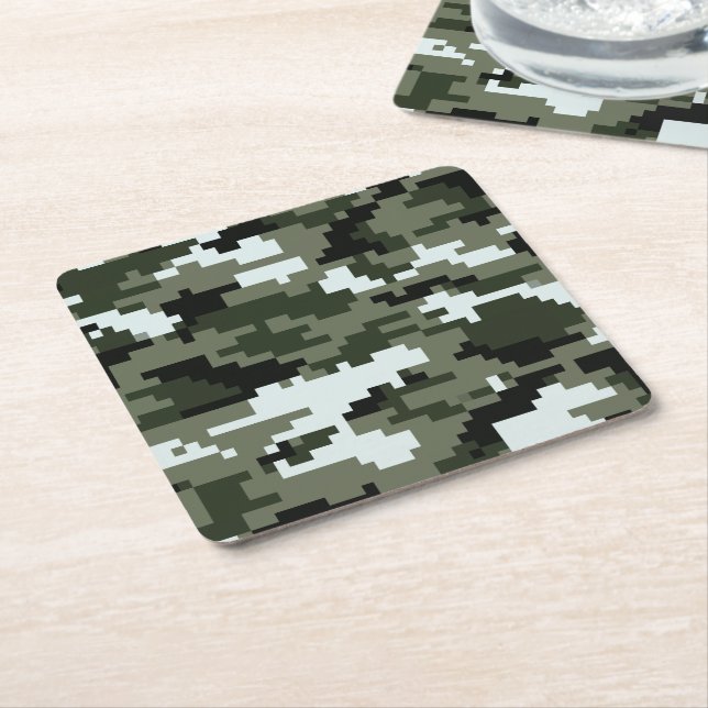 Städtische Tarnung/Camouflage mit 8 Rechteckiger Pappuntersetzer (angewinkelt)