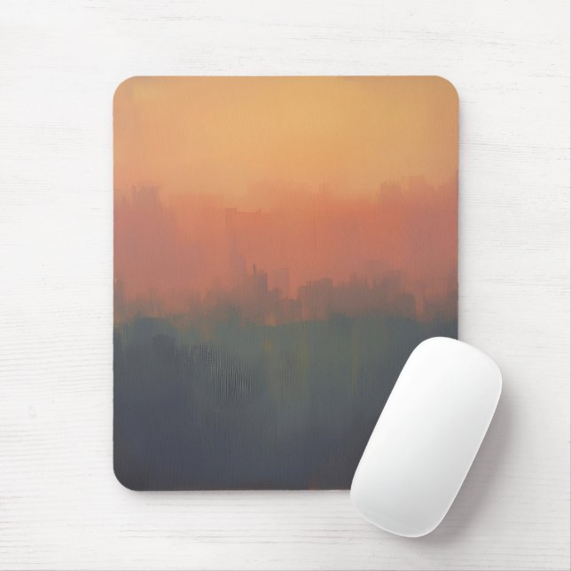 Städtische Traumlandschaft bei Sonnenuntergang – A Mousepad (Mit Mouse)