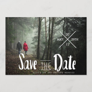 Städtische Typografie SAVE THE DATE FOTO