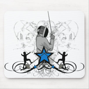 Städtische und angesagte fechtende Illustration Mousepad