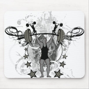 Städtische Weightlifter-Illustration Mousepad