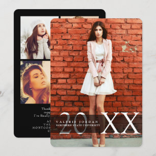 Städtischer Absolvent, Abschlussanzeigen Einladung