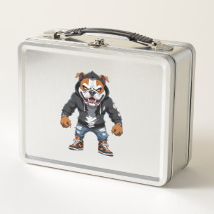 Städtischer Alpha Bulldogge � Street Style Maskott Metall Brotdose