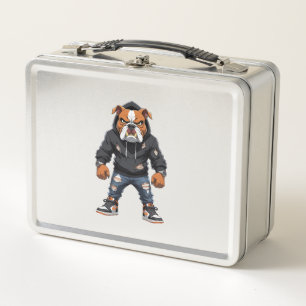 Städtischer Alpha Bulldogge � Street Style Maskott Metall Brotdose