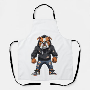 Städtischer Alpha-Bulldogge � Street-Style-Maskott Schürze