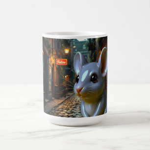 Städtischer Charme mit einer süßen Maus Kaffeetasse