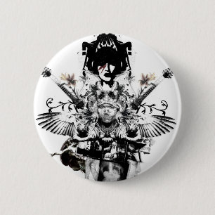 Städtischer Cowboy - rockstar - Knopf Button