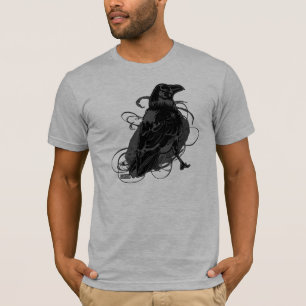 Städtischer künstlerischer LoneCrow schwarzer T  T-Shirt