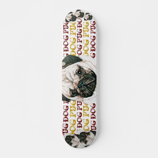 STÄDTISCHER MOPS-HUNDEart Skateboard (Vorne)