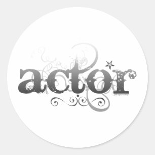 Städtischer Schauspieler Runder Aufkleber