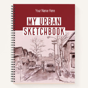 Städtischer Sketchbook Spaß für Künstler Notizbuch