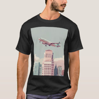 Städtischer Skyline-T - Shirt Landing Graphic