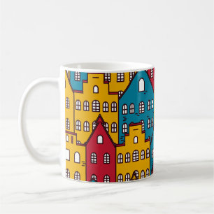 Städtisches abstrakt: Vintages Stadtbild Kaffeetasse